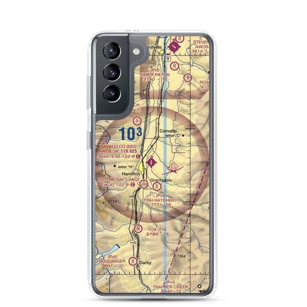Ravalli County Airport (6S5) VFR Sectional Samsung Case Samsung Galaxy S21 model shown