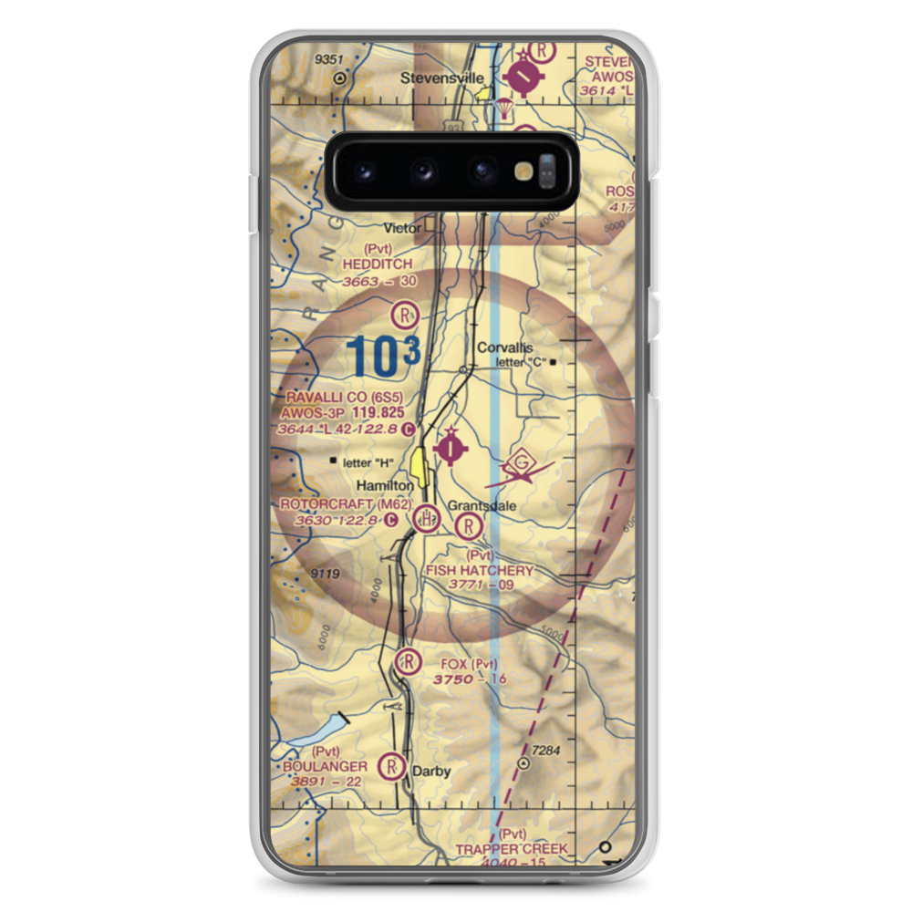 Ravalli County Airport (6S5) VFR Sectional Samsung Case Samsung Galaxy S10+ model shown