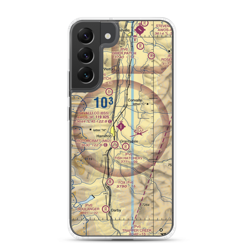 Ravalli County Airport (6S5) VFR Sectional Samsung Case Samsung Galaxy S22 Plus model shown
