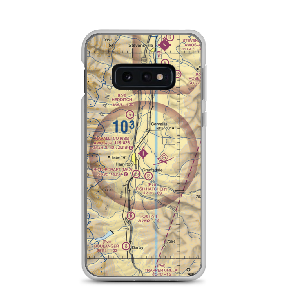 Ravalli County Airport (6S5) VFR Sectional Samsung Case Samsung Galaxy S10e model shown