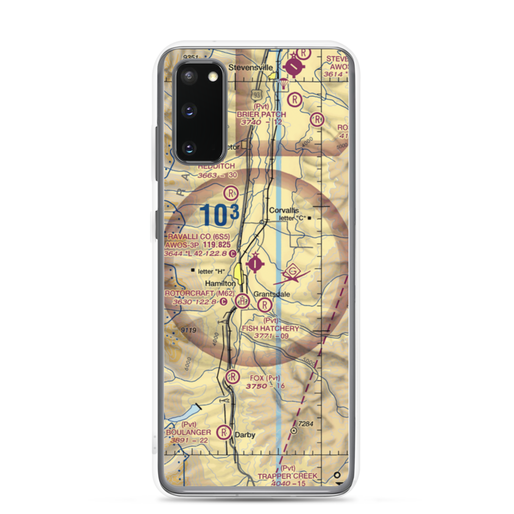 Ravalli County Airport (6S5) VFR Sectional Samsung Case Samsung Galaxy S20 model shown