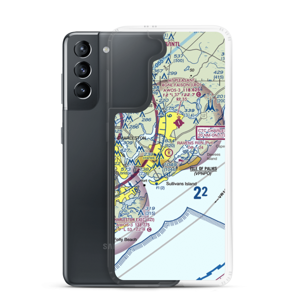 Raven's Run Airport (SC65) VFR Sectional Samsung Case Samsung Galaxy S21 model shown