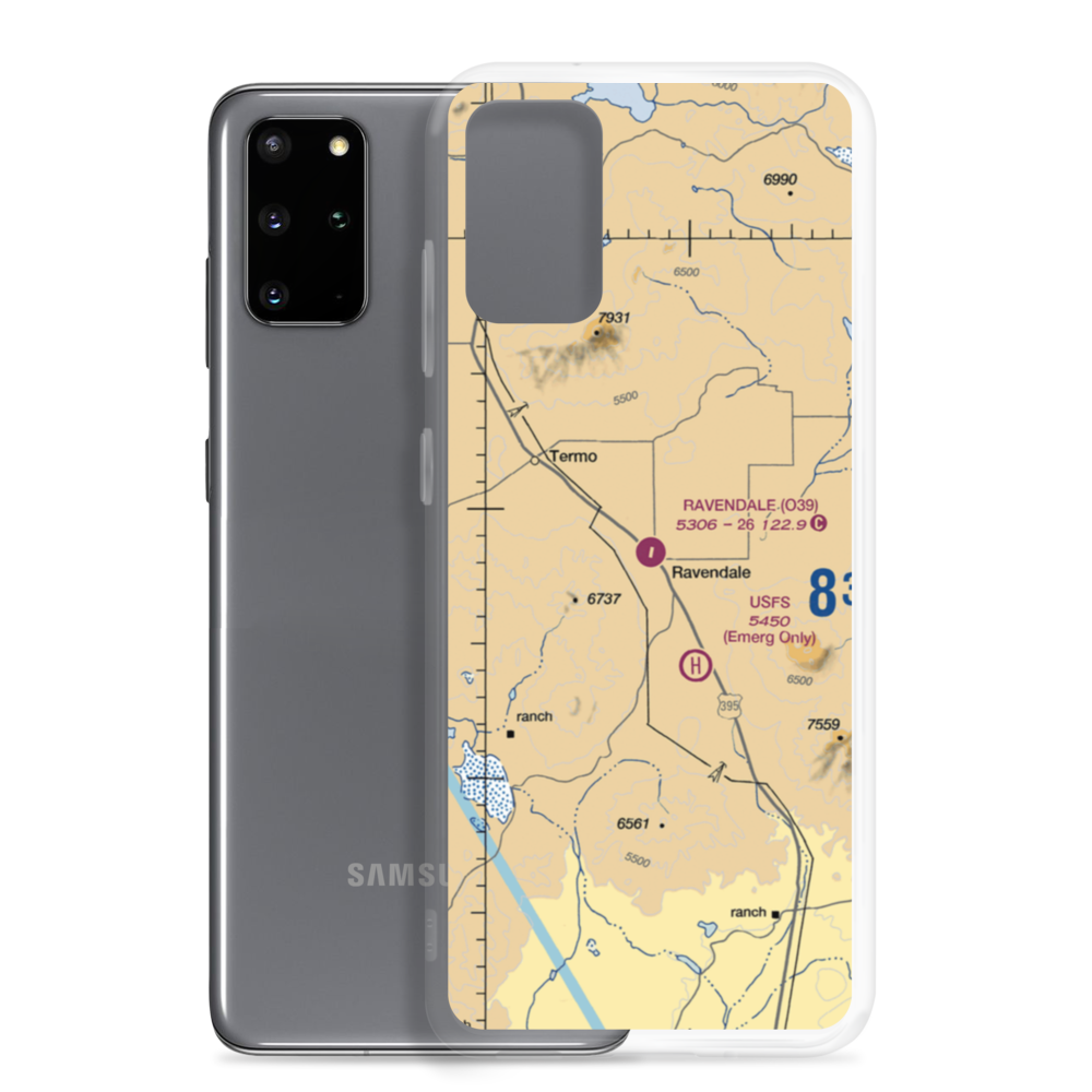 Ravendale Airport (O39) VFR Sectional Samsung Case Samsung Galaxy S20 Plus model shown