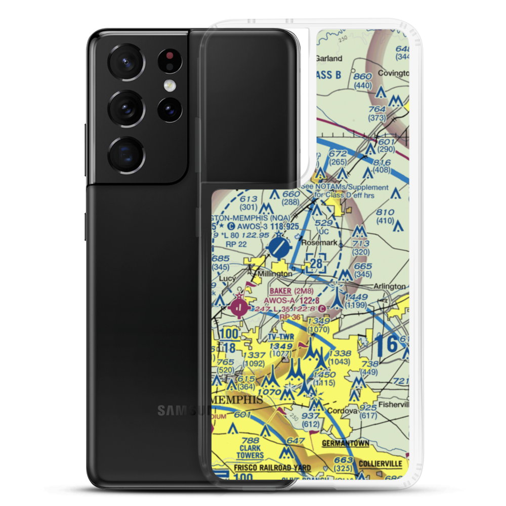 Ray Airport (TN01) VFR Sectional Samsung Case Samsung Galaxy S21 Ultra model shown