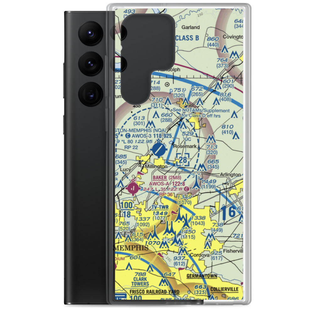 Ray Airport (TN01) VFR Sectional Samsung Case Samsung Galaxy S22 Ultra model shown