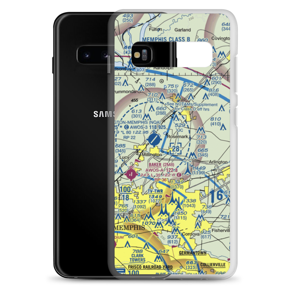 Ray Airport (TN01) VFR Sectional Samsung Case Samsung Galaxy S10+ model shown
