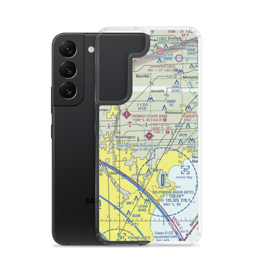 Ray Community Airport (57D) VFR Sectional Samsung Case Samsung Galaxy S22 model shown