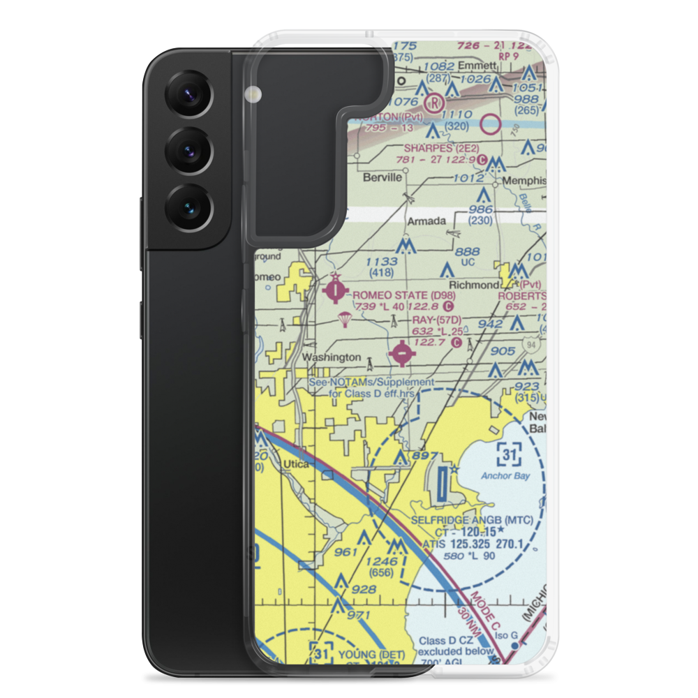 Ray Community Airport (57D) VFR Sectional Samsung Case Samsung Galaxy S22 Plus model shown