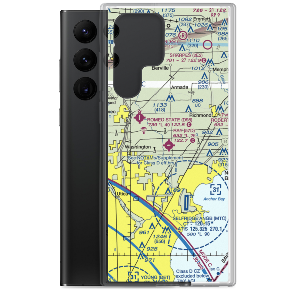 Ray Community Airport (57D) VFR Sectional Samsung Case Samsung Galaxy S22 Ultra model shown