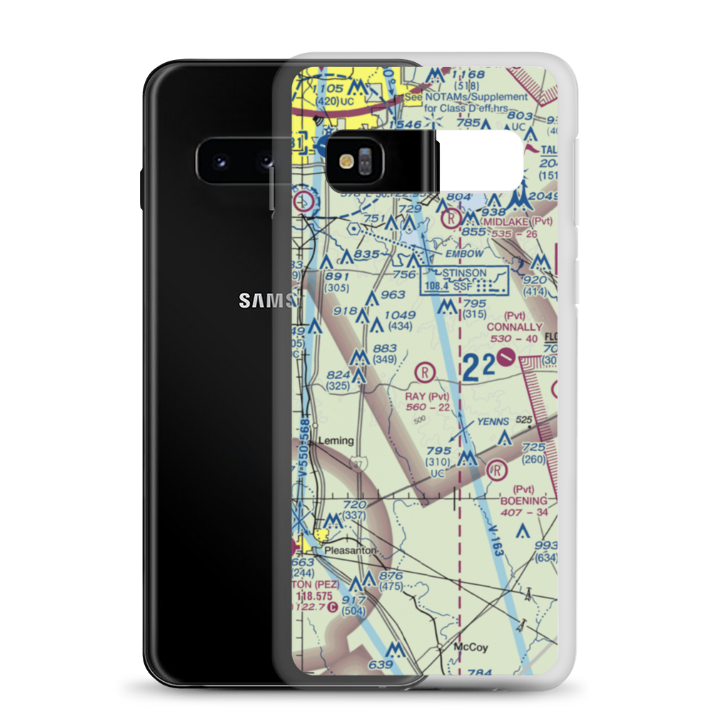 Ray Farm Airport (1TE7) VFR Sectional Samsung Case Samsung Galaxy S10 model shown