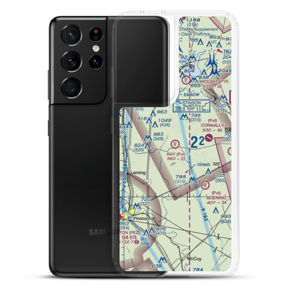Ray Farm Airport (1TE7) VFR Sectional Samsung Case Samsung Galaxy S21 Ultra model shown
