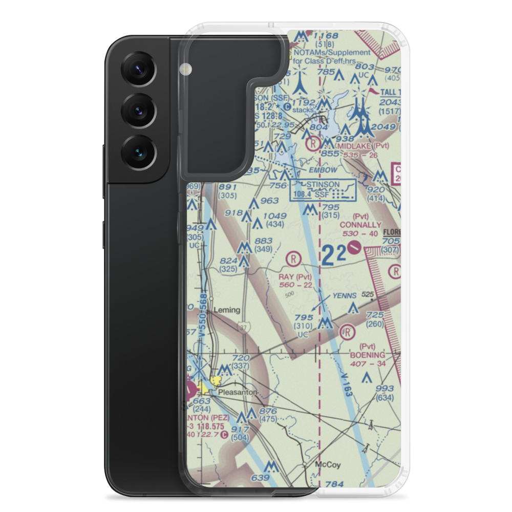 Ray Farm Airport (1TE7) VFR Sectional Samsung Case Samsung Galaxy S22 Plus model shown