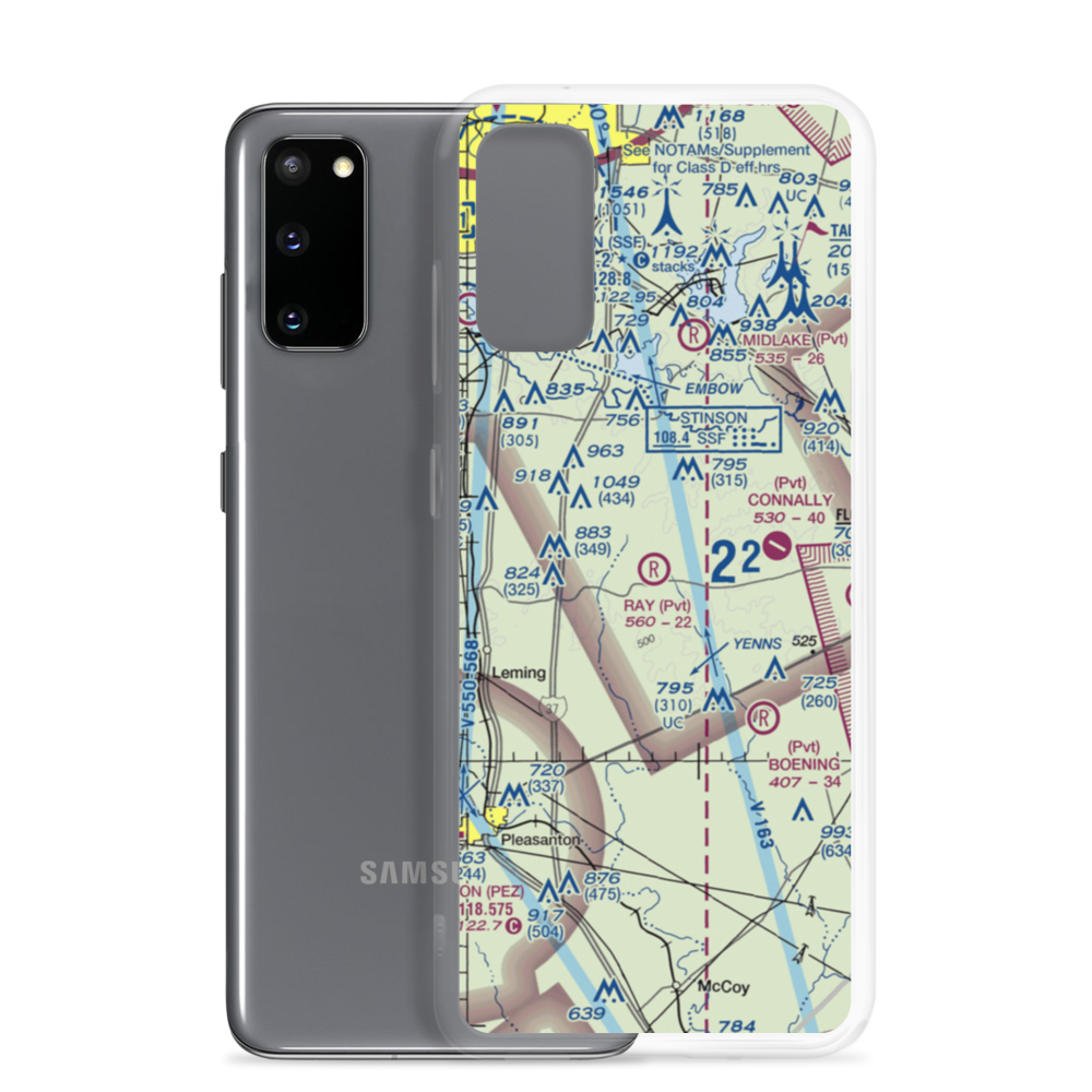 Ray Farm Airport (1TE7) VFR Sectional Samsung Case Samsung Galaxy S20 model shown
