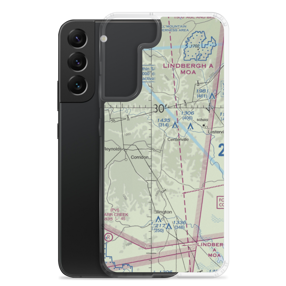 Ray Johnson Inc Airport (MO96) VFR Sectional Samsung Case Samsung Galaxy S22 Plus model shown