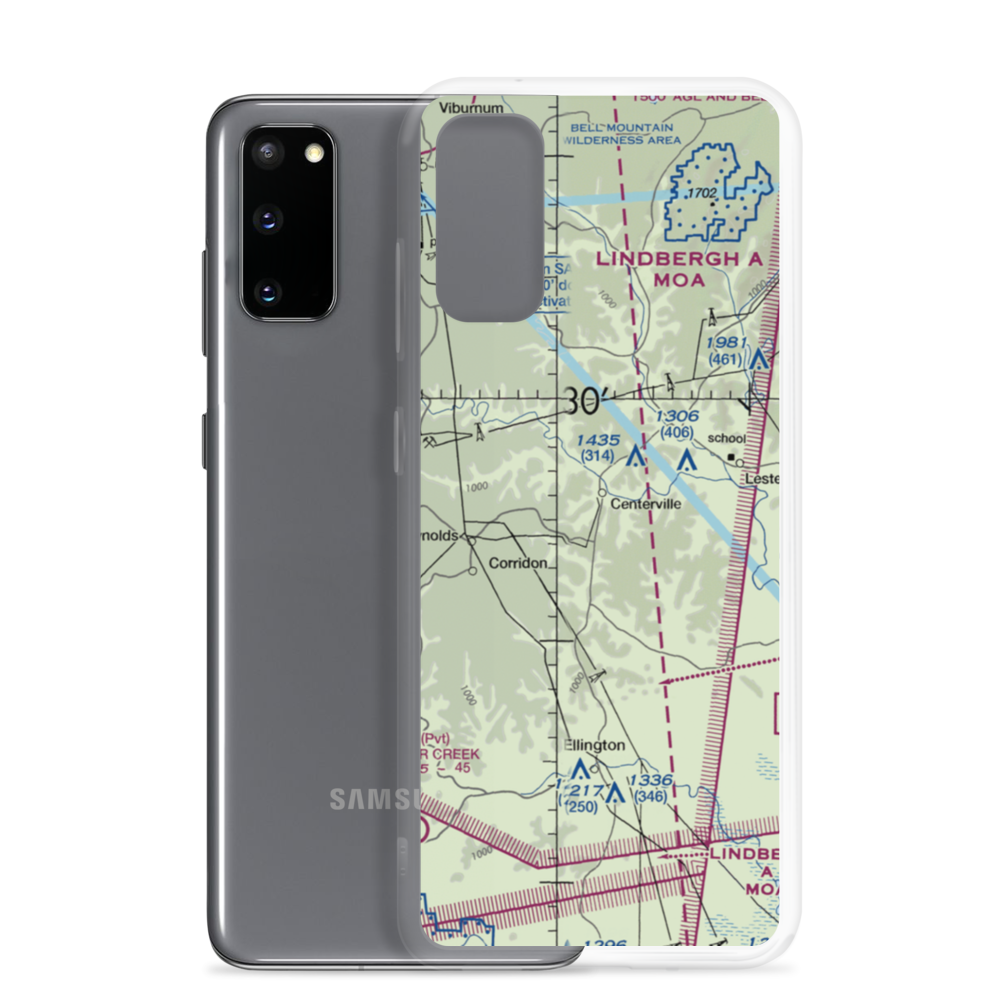 Ray Johnson Inc Airport (MO96) VFR Sectional Samsung Case Samsung Galaxy S20 model shown