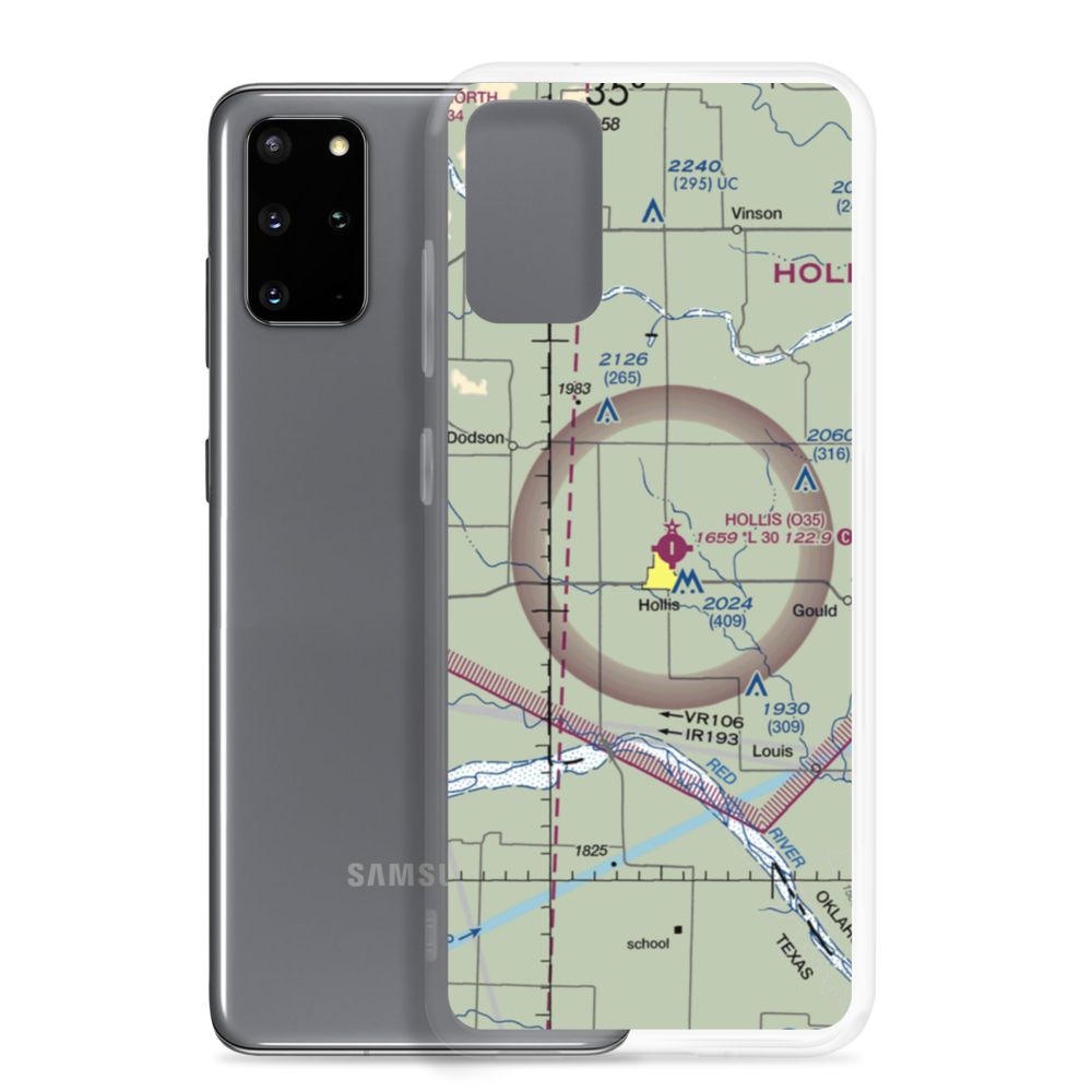 Ray Preston Airport (OK05) VFR Sectional Samsung Case Samsung Galaxy S20 Plus model shown
