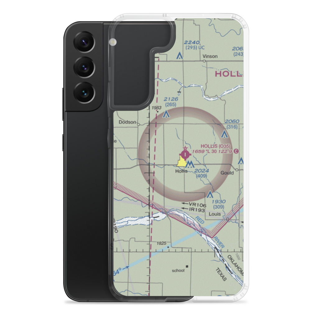 Ray Preston Airport (OK05) VFR Sectional Samsung Case Samsung Galaxy S22 Plus model shown