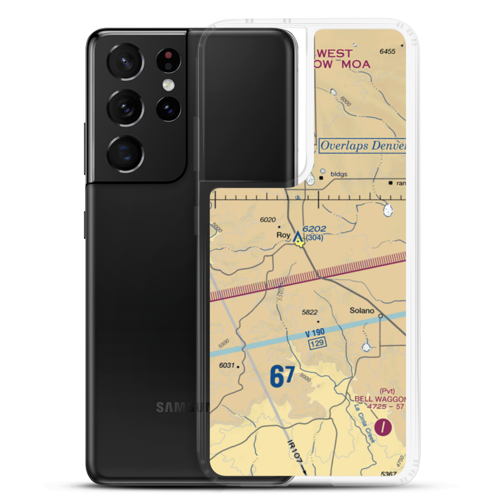 Ray Ranch Airport (NM17) VFR Sectional Samsung Case Samsung Galaxy S21 Ultra model shown