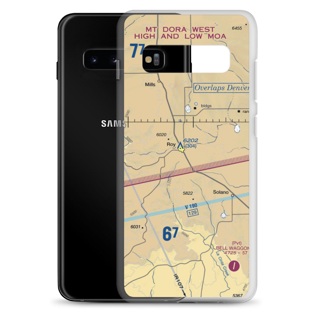 Ray Ranch Airport (NM17) VFR Sectional Samsung Case Samsung Galaxy S10+ model shown