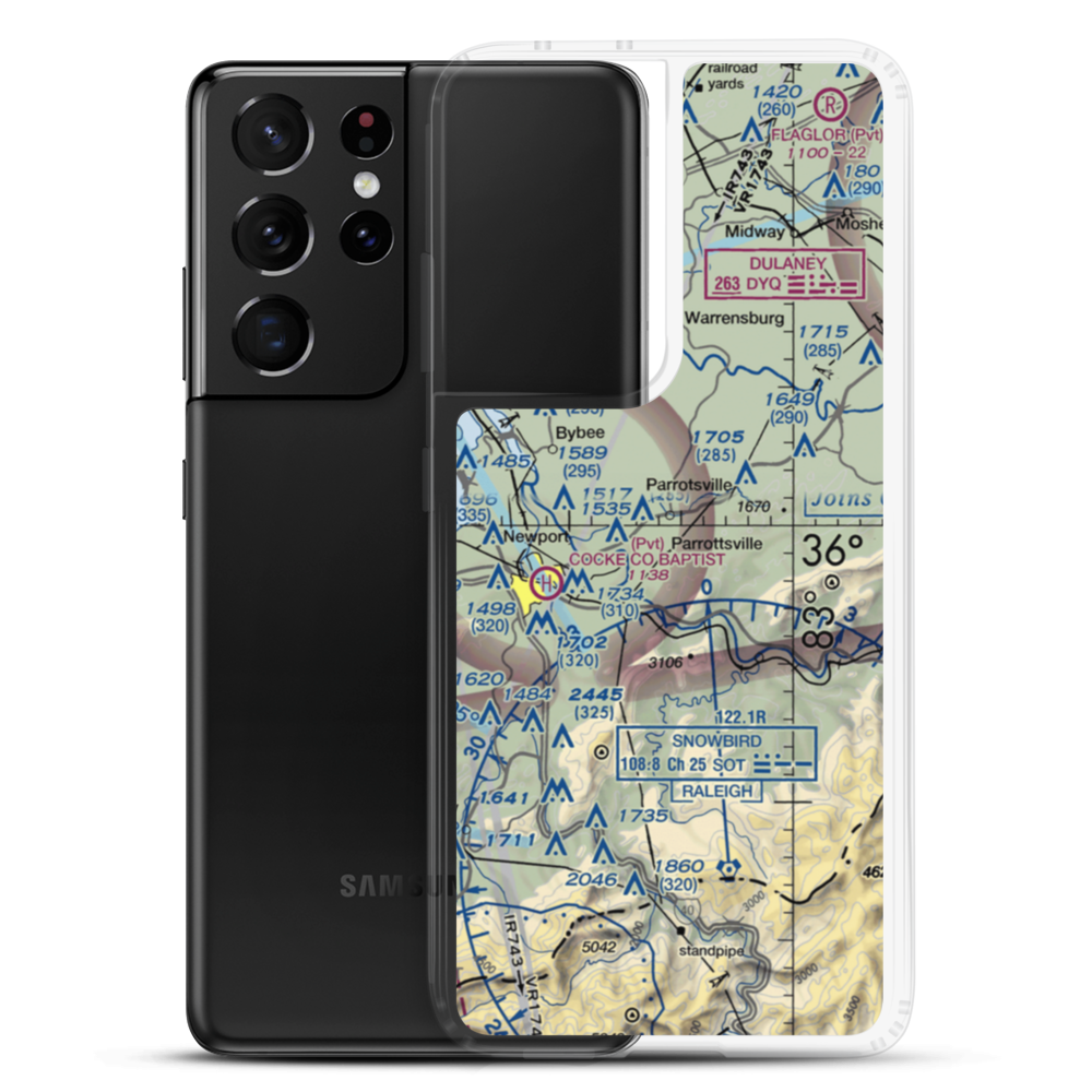 Ray's Stall Airport (21TN) VFR Sectional Samsung Case Samsung Galaxy S21 Ultra model shown