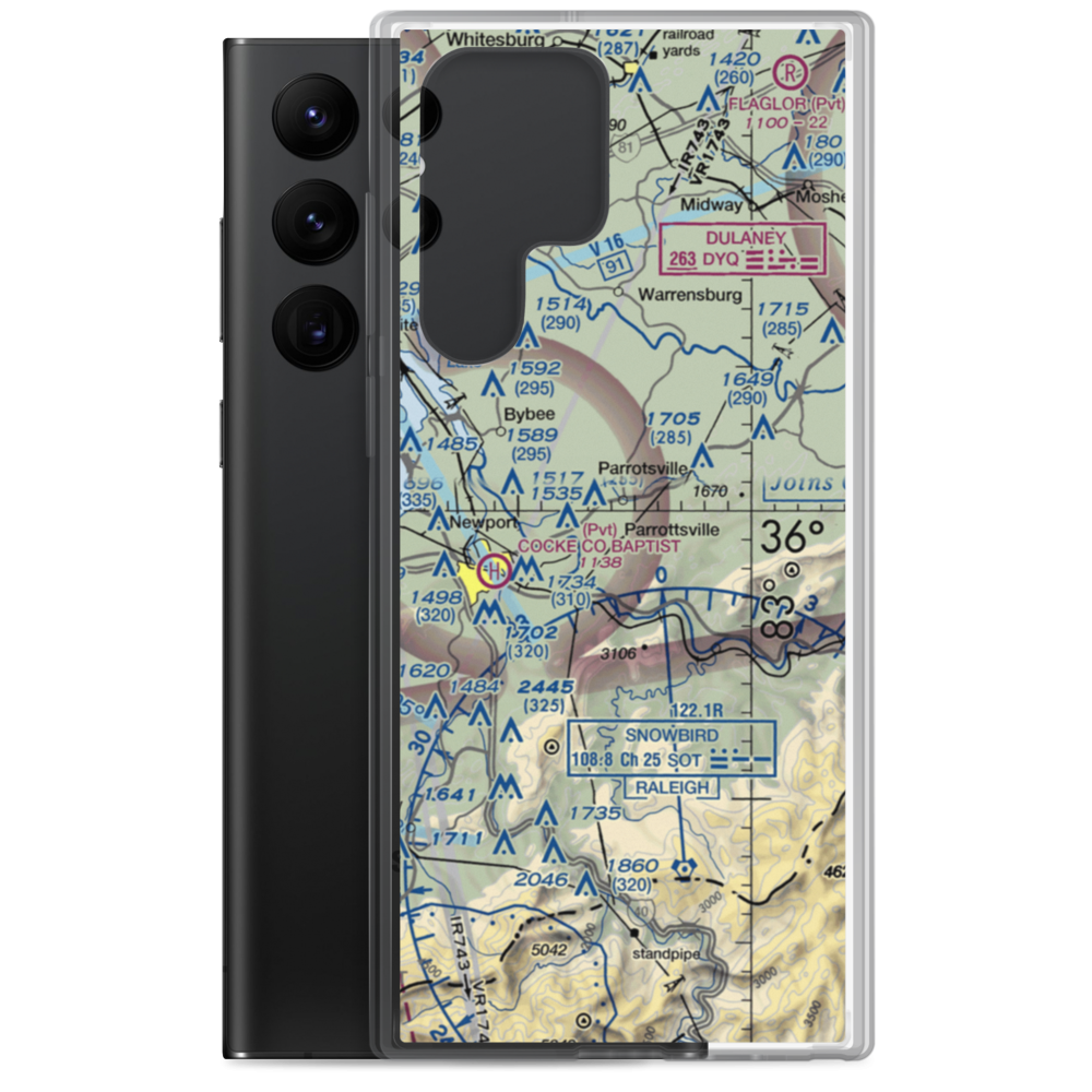 Ray's Stall Airport (21TN) VFR Sectional Samsung Case Samsung Galaxy S22 Ultra model shown