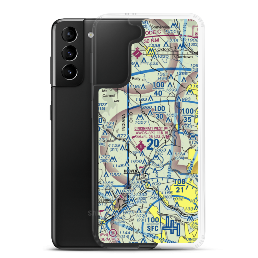 Raylene Airport (OH68) VFR Sectional Samsung Case Samsung Galaxy S21 Plus model shown