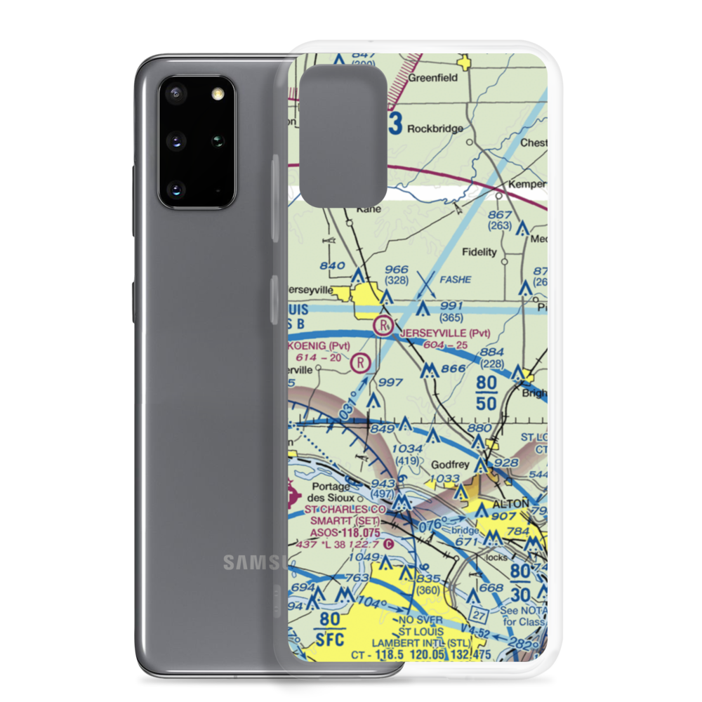 Raymond Restricted Landing Area (LL49) VFR Sectional Samsung Case Samsung Galaxy S20 Plus model shown