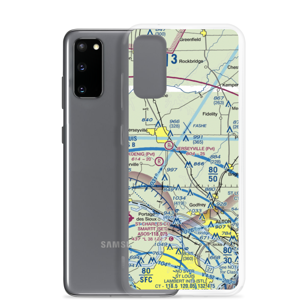 Raymond Restricted Landing Area (LL49) VFR Sectional Samsung Case Samsung Galaxy S20 model shown