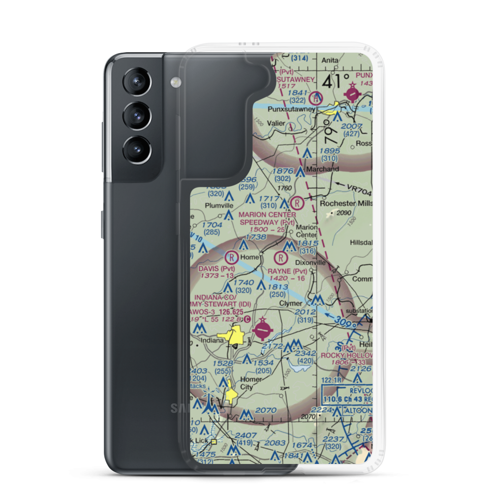 Rayne Airport (PN36) VFR Sectional Samsung Case Samsung Galaxy S21 model shown