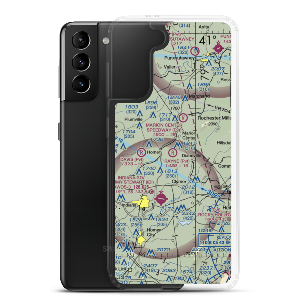 Rayne Airport (PN36) VFR Sectional Samsung Case Samsung Galaxy S21 Plus model shown