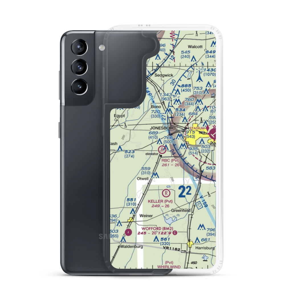 RBC Airport (7AR6) VFR Sectional Samsung Case Samsung Galaxy S21 model shown