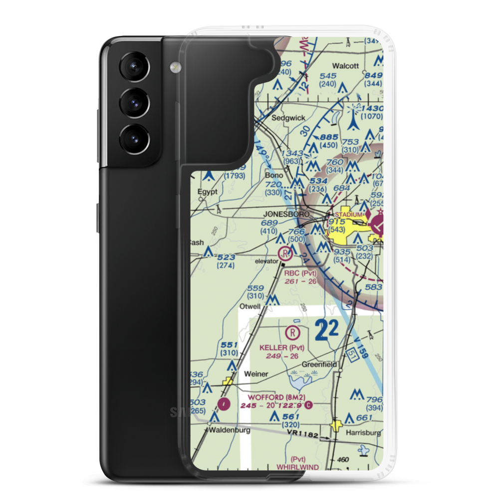 RBC Airport (7AR6) VFR Sectional Samsung Case Samsung Galaxy S21 Plus model shown