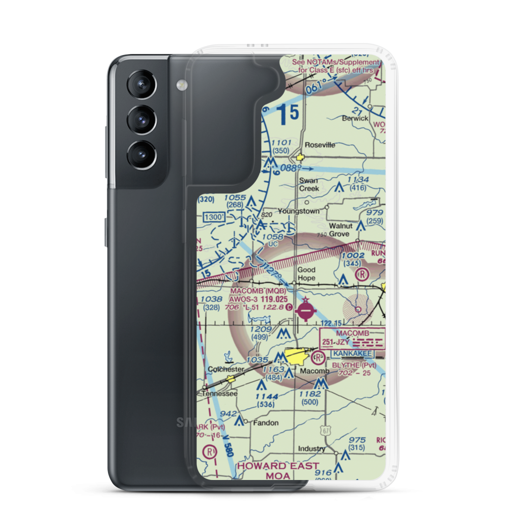 Rdh Farms Airport (LL33) VFR Sectional Samsung Case Samsung Galaxy S21 model shown