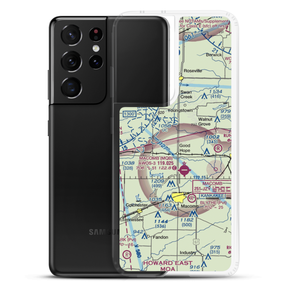Rdh Farms Airport (LL33) VFR Sectional Samsung Case Samsung Galaxy S21 Ultra model shown