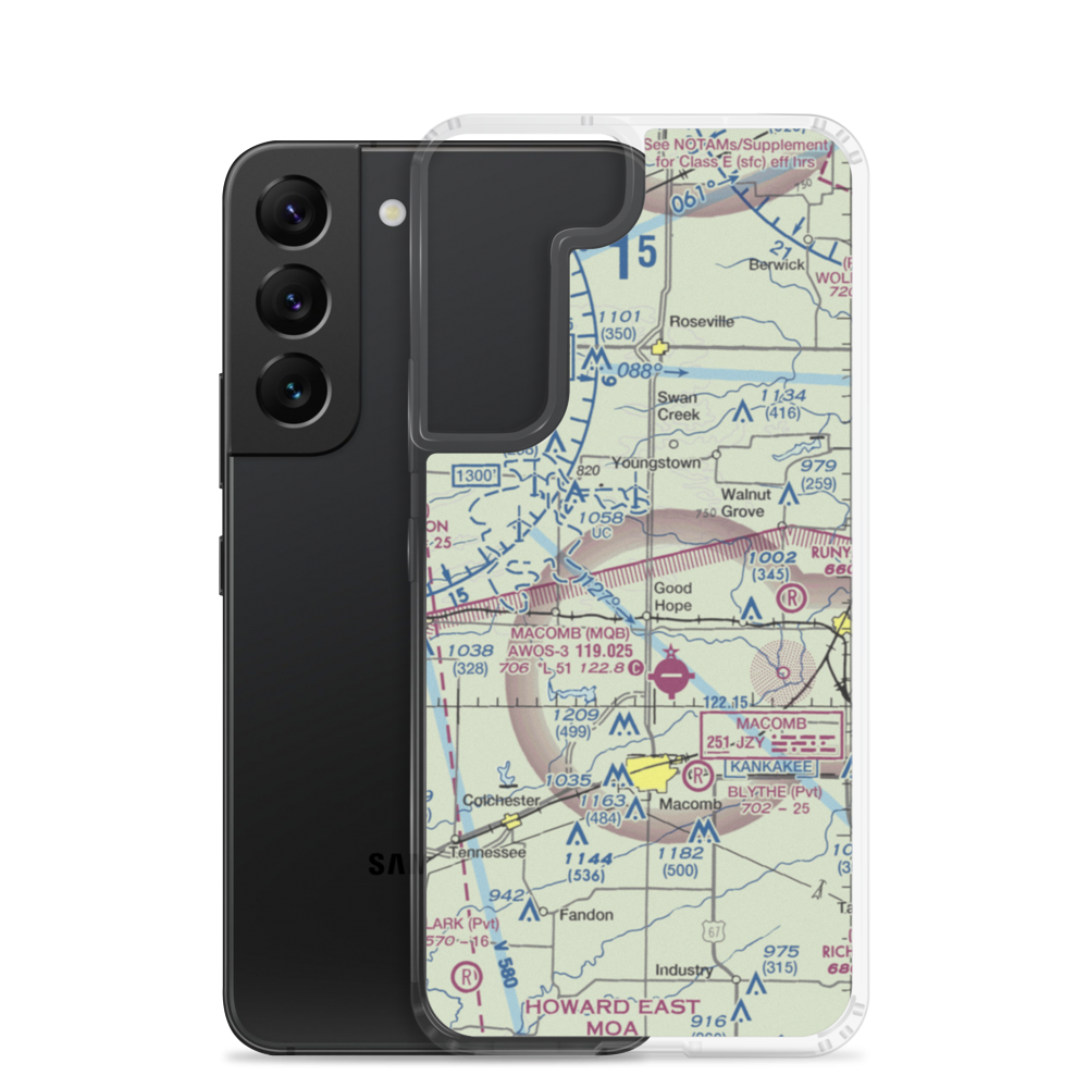 Rdh Farms Airport (LL33) VFR Sectional Samsung Case Samsung Galaxy S22 model shown