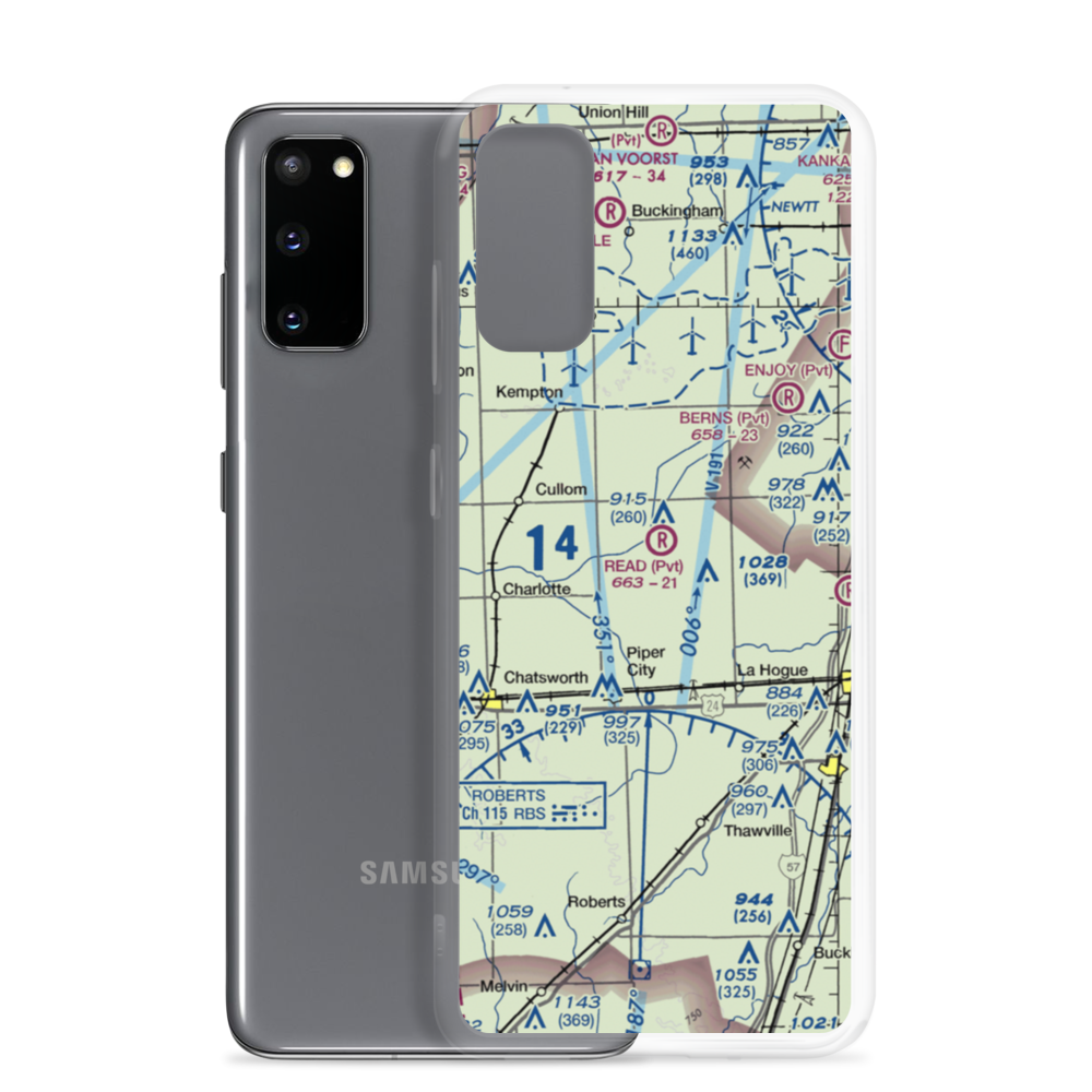 Read Airport (LL46) VFR Sectional Samsung Case Samsung Galaxy S20 model shown