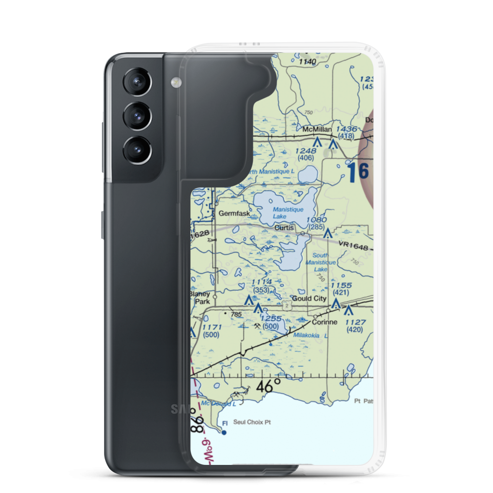 Read Seaplane Base (MI03) VFR Sectional Samsung Case Samsung Galaxy S21 model shown