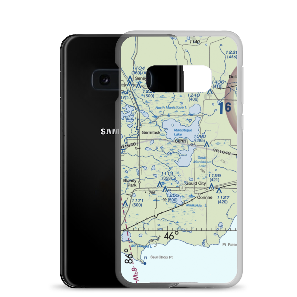 Read Seaplane Base (MI03) VFR Sectional Samsung Case Samsung Galaxy S10e model shown