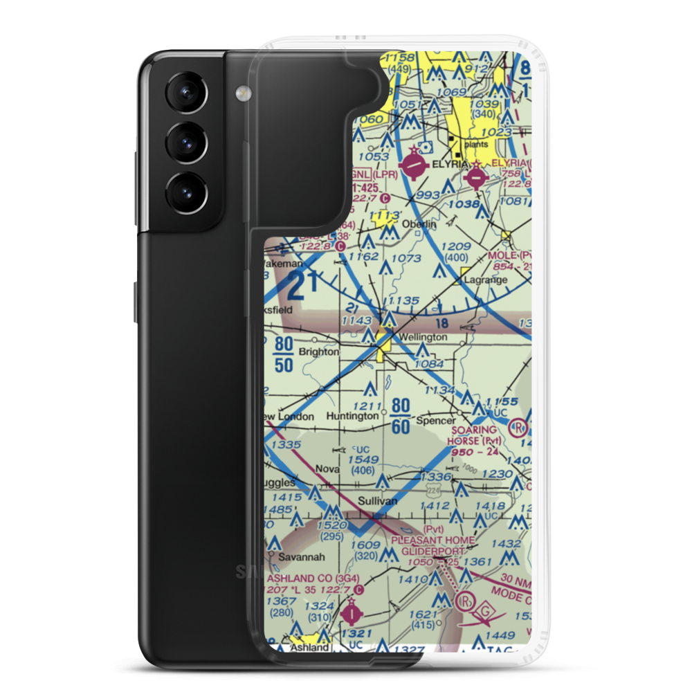 Reader-Botsford Airport (67D) VFR Sectional Samsung Case Samsung Galaxy S21 Plus model shown