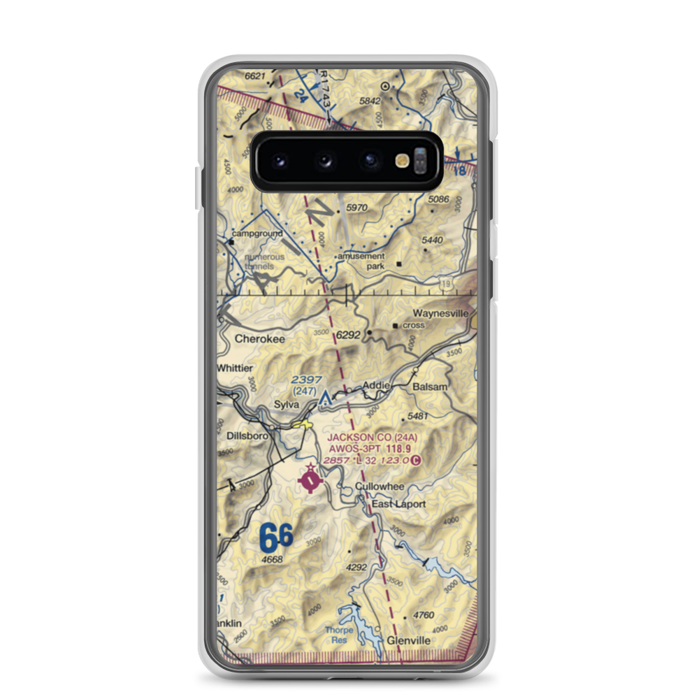 Reagans Roost Ultralightport (85NC) VFR Sectional Samsung Case Samsung Galaxy S10 model shown