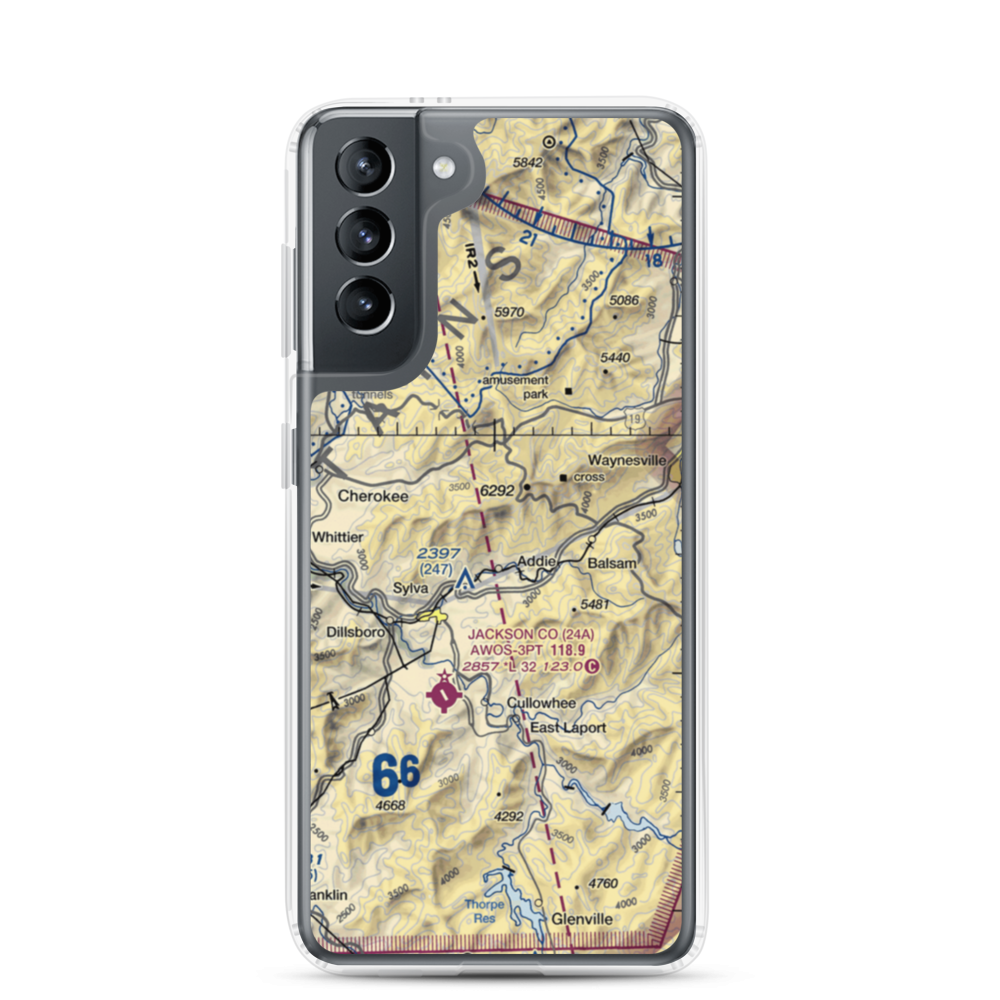 Reagans Roost Ultralightport (85NC) VFR Sectional Samsung Case Samsung Galaxy S21 model shown