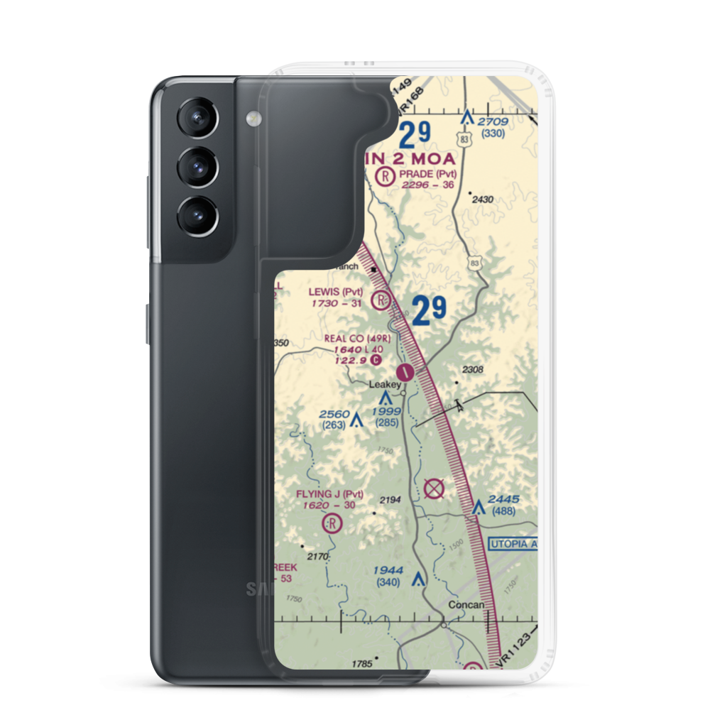 Real County Airport (49R) VFR Sectional Samsung Case Samsung Galaxy S21 model shown
