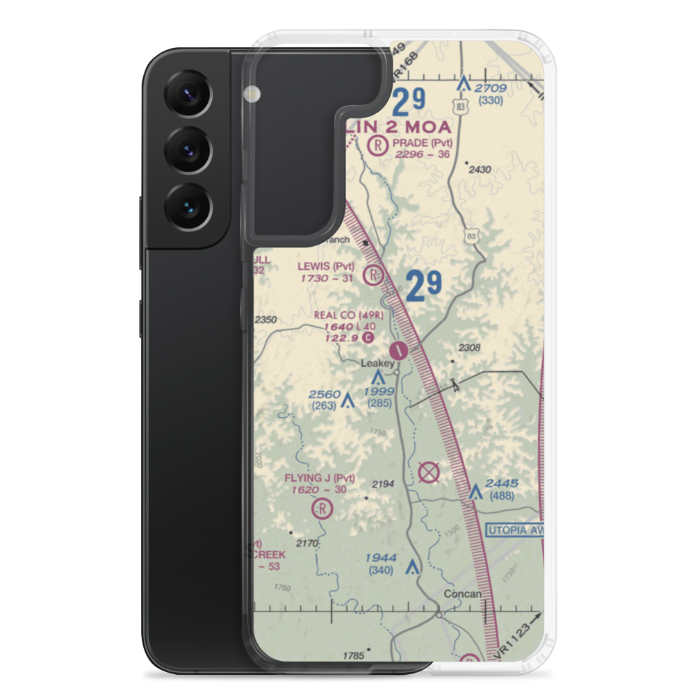 Real County Airport (49R) VFR Sectional Samsung Case Samsung Galaxy S22 Plus model shown