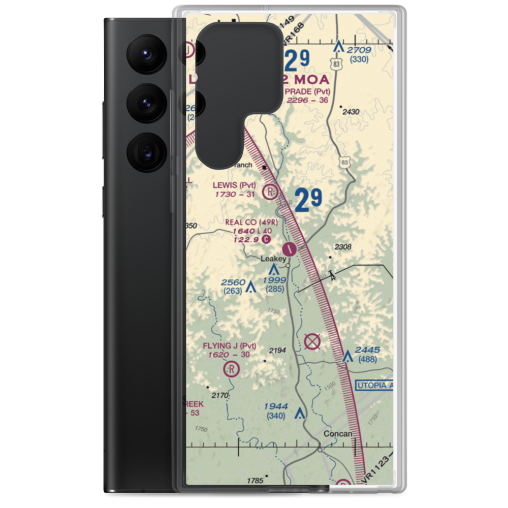 Real County Airport (49R) VFR Sectional Samsung Case Samsung Galaxy S22 Ultra model shown