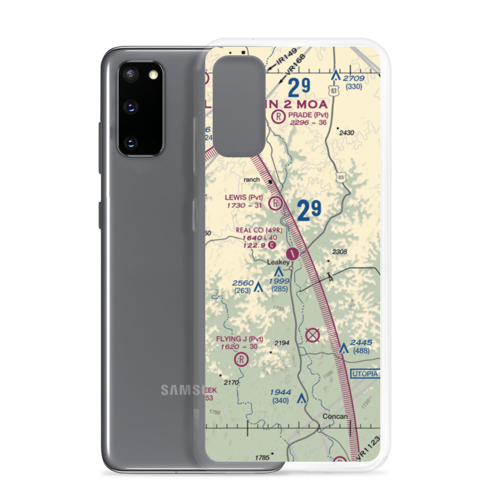 Real County Airport (49R) VFR Sectional Samsung Case Samsung Galaxy S20 model shown