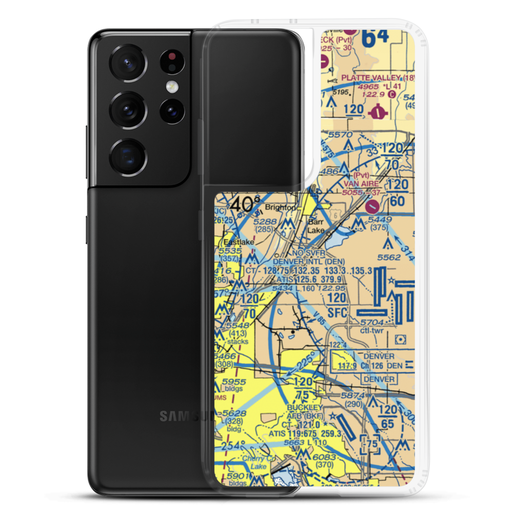 Reasoner Airport (CO14) VFR Sectional Samsung Case Samsung Galaxy S21 Ultra model shown