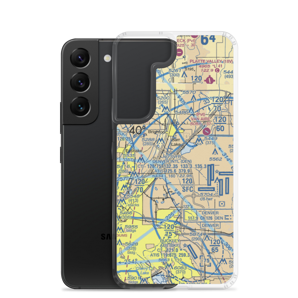 Reasoner Airport (CO14) VFR Sectional Samsung Case Samsung Galaxy S22 model shown