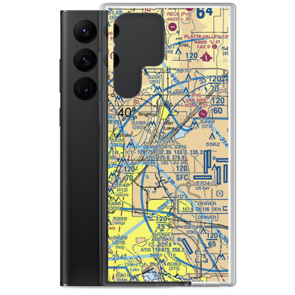 Reasoner Airport (CO14) VFR Sectional Samsung Case Samsung Galaxy S22 Ultra model shown