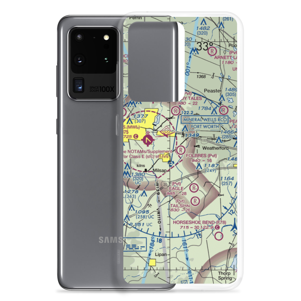 Reb Folbre's Place Airport (TE34) VFR Sectional Samsung Case Samsung Galaxy S20 Ultra model shown