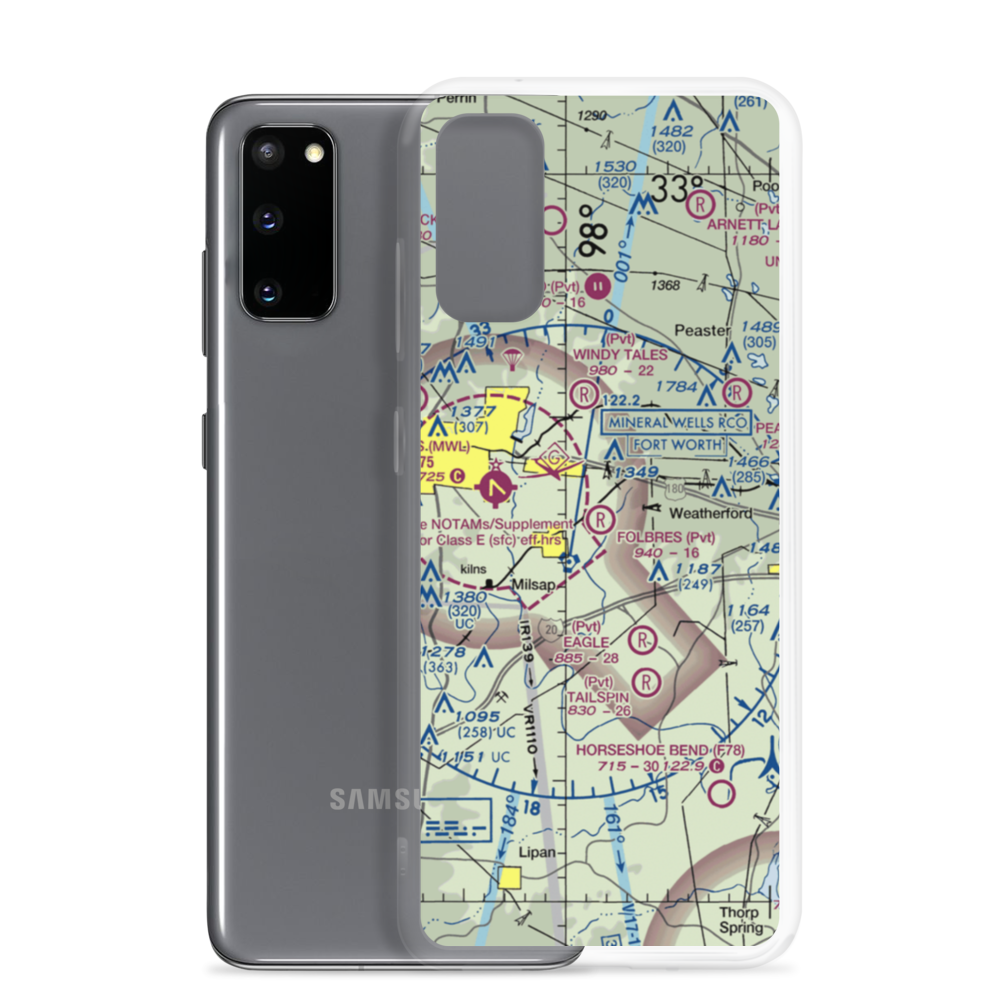 Reb Folbre's Place Airport (TE34) VFR Sectional Samsung Case Samsung Galaxy S20 model shown
